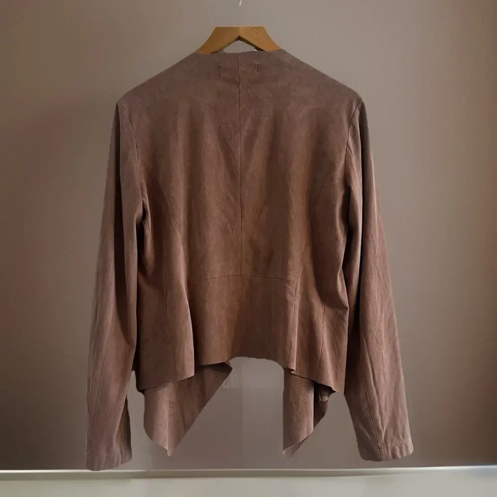 Forever21 Mauve Faux Suede Jacket Open-front, flowy and effortless look Size M - Picture 4 of 6